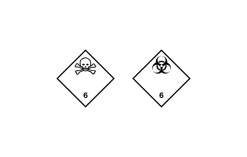 Gefahrzettel Gefahrgut Klasse 6: Giftige Stoffe