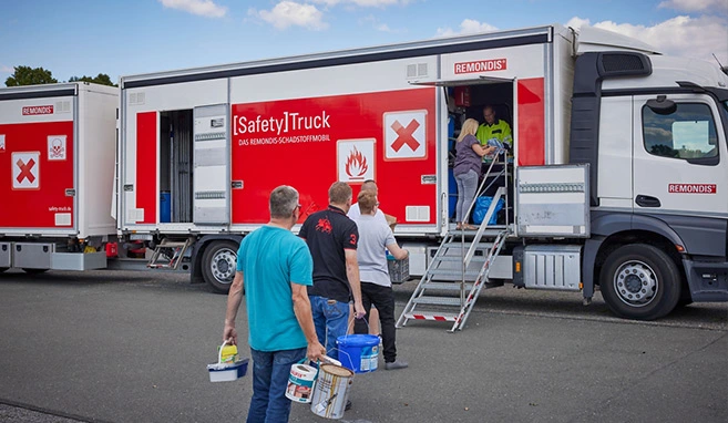 Sammelsituation Sonderabfall in Kleinmengen beim SafetyTruck
