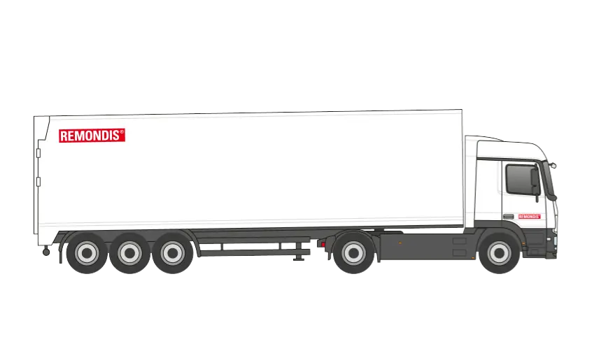 A picture of a moving floor semi-trailer