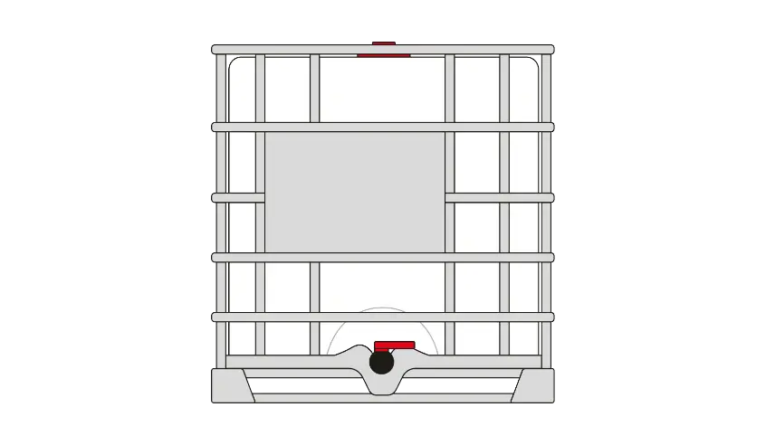 A picture of an IBC (intermediate bulk container)