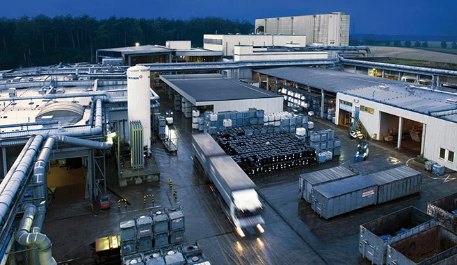 Industrie-Recycling-Zentrum Bramsche bei Nacht