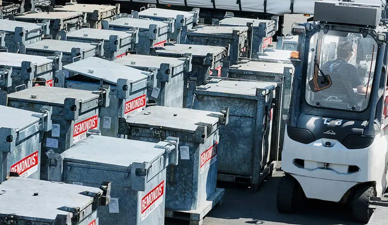 ASP-Behälter Sammelplatz bei REMONDIS Industrie Service