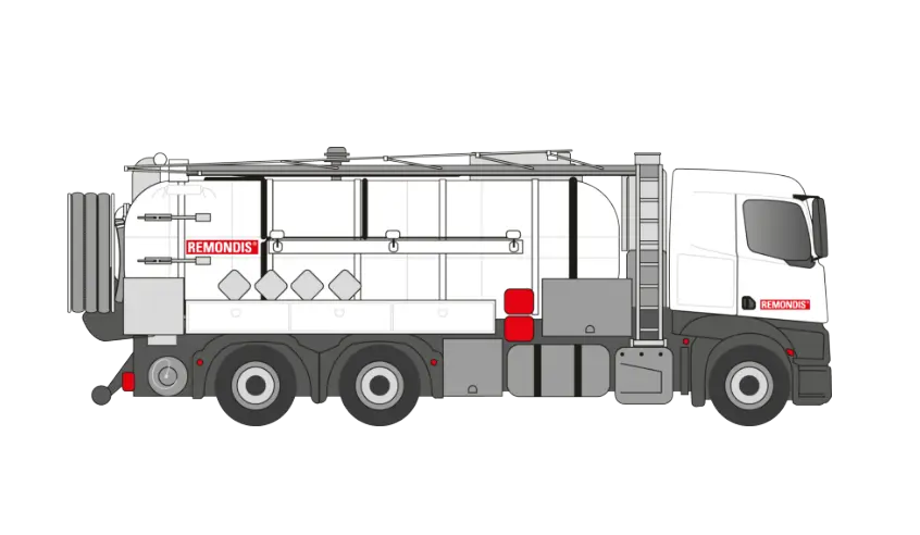 A picture of a vacuum/cleaning tanker