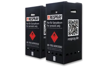 Transport boxes for aerosol cans
