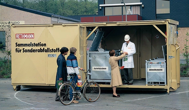 Damals: Sonderabfallsammlung von Kleinmengen bei Bürgern