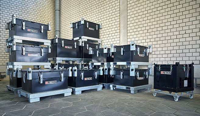 RETRON-Sammelbehälter für die sichere Aufbewahrung und Beförderung von Lihtium-Ionen-Akkus