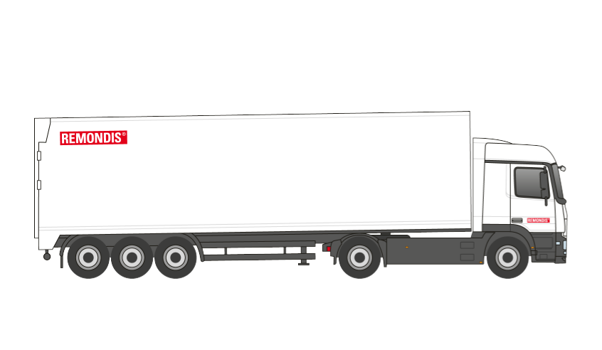 A picture of a moving floor semi-trailer