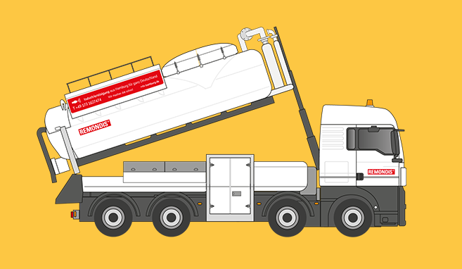 Illustration der Luftförderanlage zur Industriereinigung